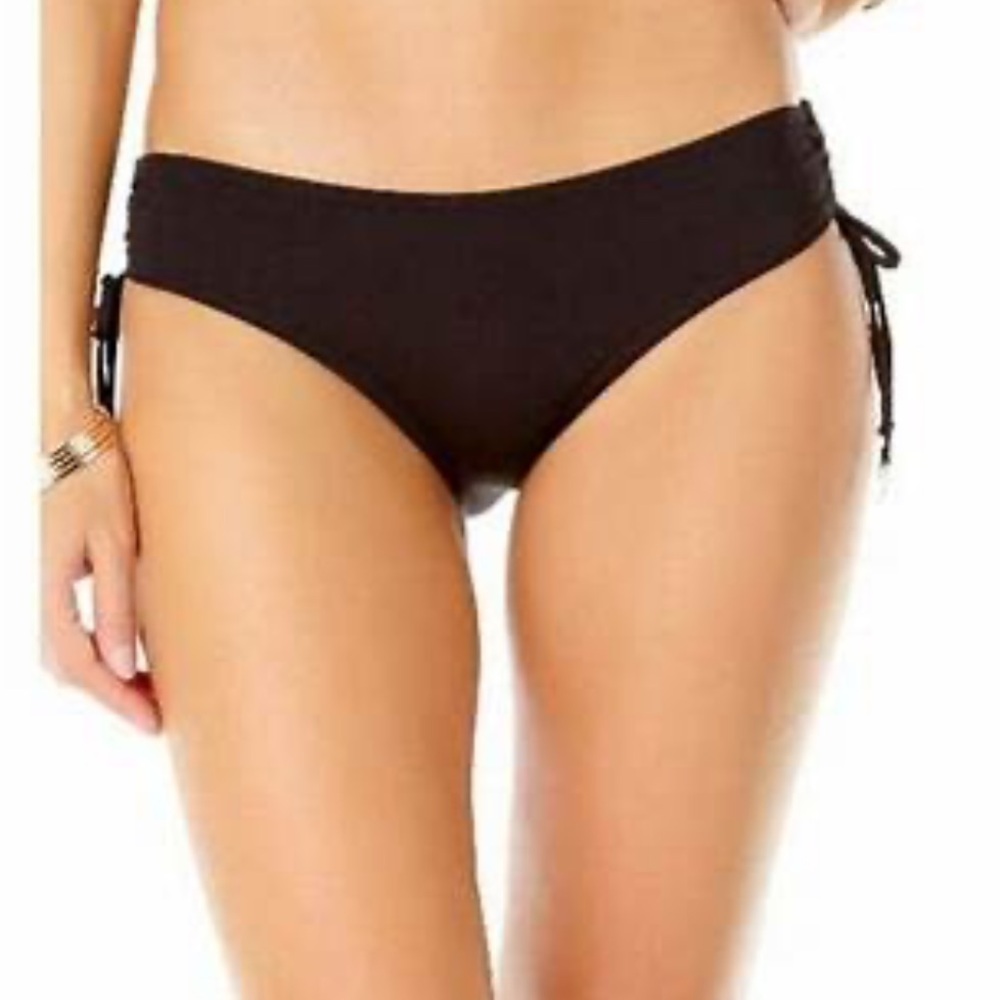 Anne Cole swim - black live in color side tie swim bottoms xlarge NWT